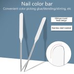3pcs Picass Spatula Makeup Korean, Stainless Steel Makeup Spatula and Palette Set Korean Makeup Spatula, Professional Facial Cosmetic Makeup Tool (2Spatula1 Rectangle Palette) - Image 3